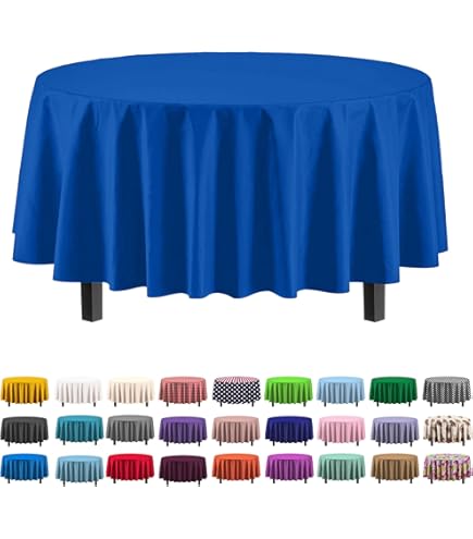 ZIMPLEWARE Premium Lavender Plastic Table Cloth Disposable (6 Pack) Round Tablecloth (84in) Party Table Cloths Disposable, Perfect Table Cloth Round Cover For Any Table Up To 6 Feet - View #6