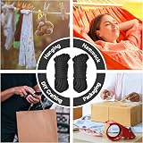 Aorgasms 3 Pack 8MM Black Cotton Rope 10M Cord for Crafts Bundling Hanging DIY view 6