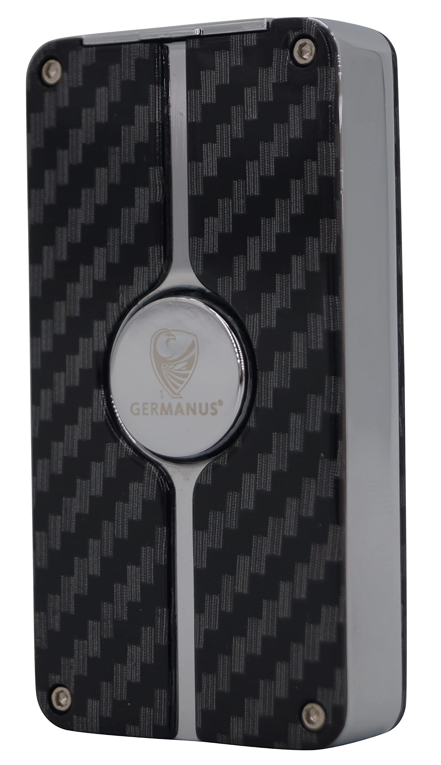 GERMANUS Modern Carbon Metal Jet Flame Lighter for Candles & Outdoor Use