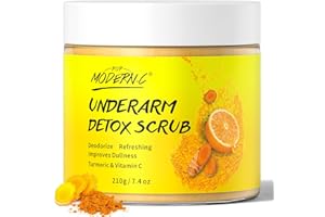 POP MODERN.C Underarm Detox Scrub with Turmeric Vitamin C Dark Spot Armpit Remover Body Deodorant Even Skin Tone Exfoliating Body Scrub for Women and Men Pigmentation Removal Exfoliator also for Whole Body