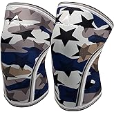 AEOLOS Knee Sleeves (1 Pair),7mm Compression Knee Braces for Heavy-Lifting,Squats,Gym and Other Sports(Large,Star Camo)