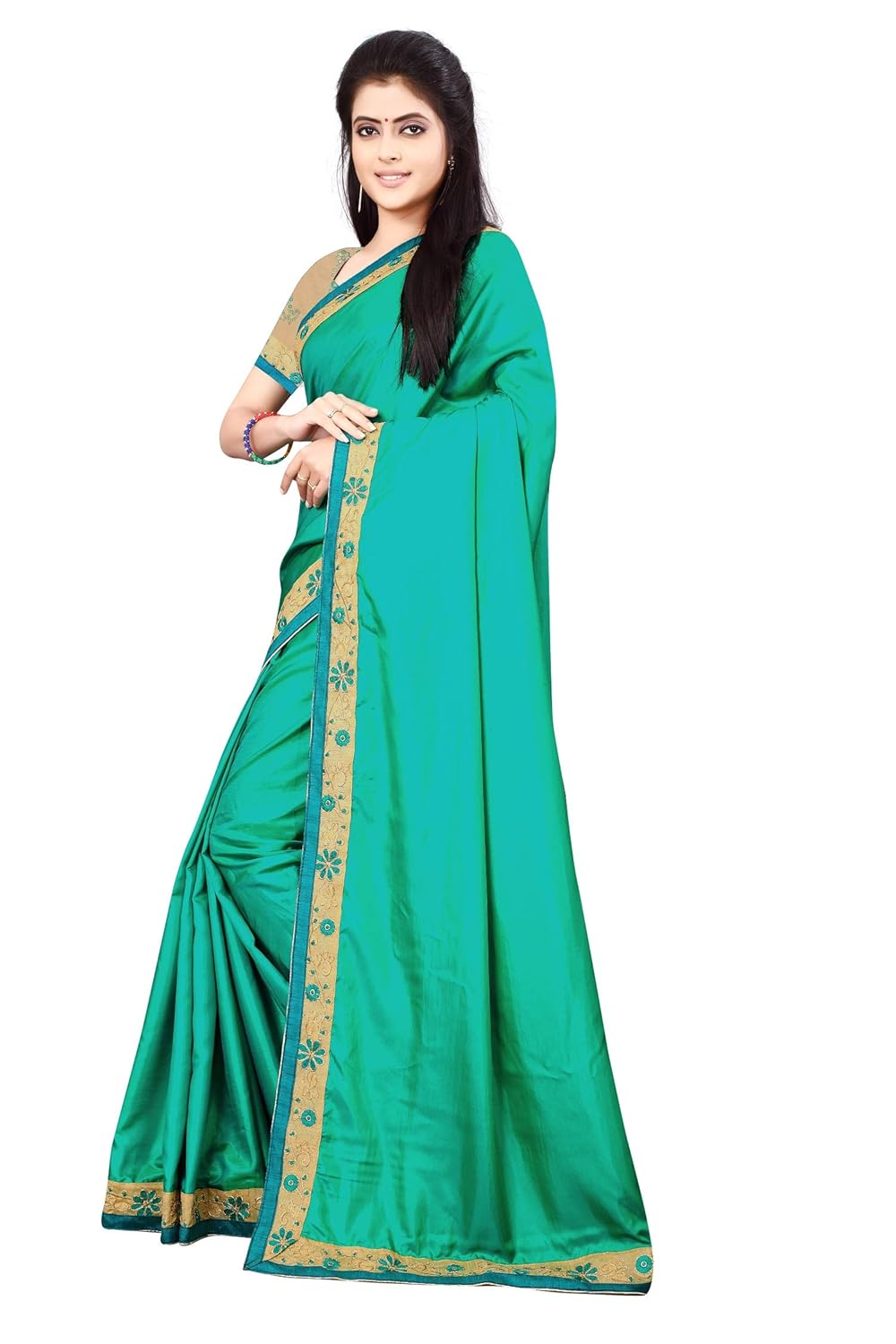 om sai latest creation silk saree with blouse piece