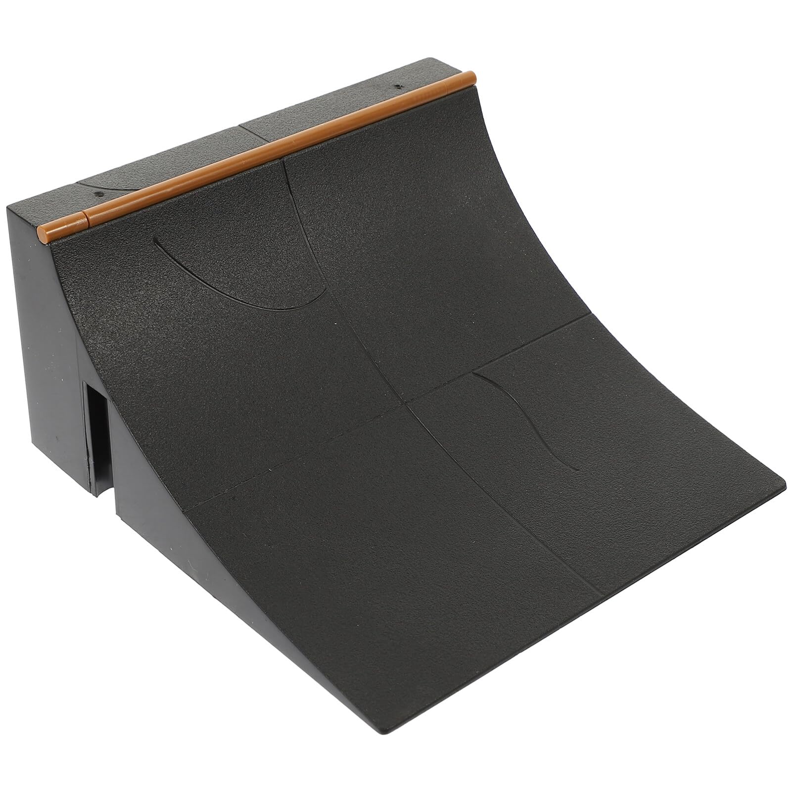 Photo 1 of Alasum Mini Finger Skateboard Park Ramp Obstacle for Kids, Plastic Fingerboard Skate Park Accessories, Black, 5.51x5.51x2.75 Inches, Ideal for Finger Skateboard Enthusiasts, 1pc (No Skateboard Include