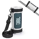 OCXLLEATLY Silicone Case Sleeve Compatible with JBL Flip 7 Portable Speaker, Soft Skin Cover with Shoulder Strap and Bike Strap (Gray)