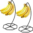 Beesini 2 Pack Banana Hanger, Banana Tree Holder Metal, Banana Stand Holder, Holds Up to 15LB Banana or Grape, Banana Rack fo