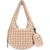 GASSDA Puffer Tote Bag for Women Large Quilted Puffy Lightweight Carryall Crossbody Tote Bag for Women
