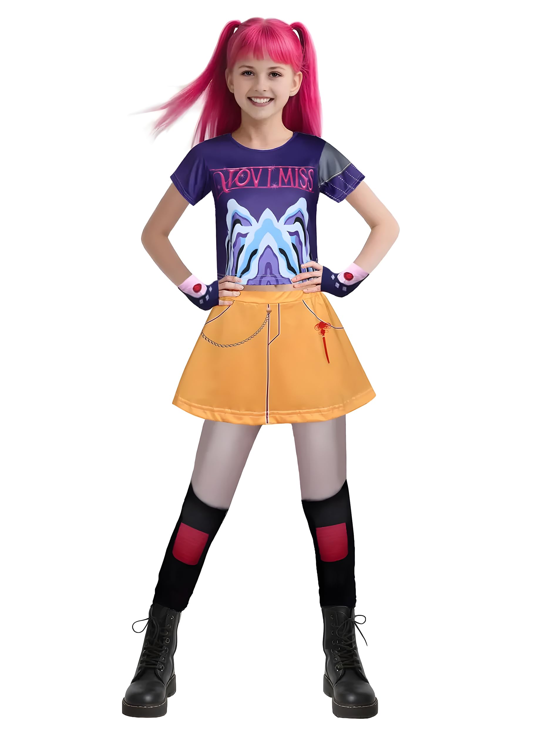 View 1 of *INCOMPLETE** FENFATUO Girls Pop Singer Dress Up Costume Kids Halloween Cosplay Stage Role Play Outfit