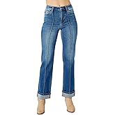 Judy Blue High Rise Front Seam Detail Straight Jeans