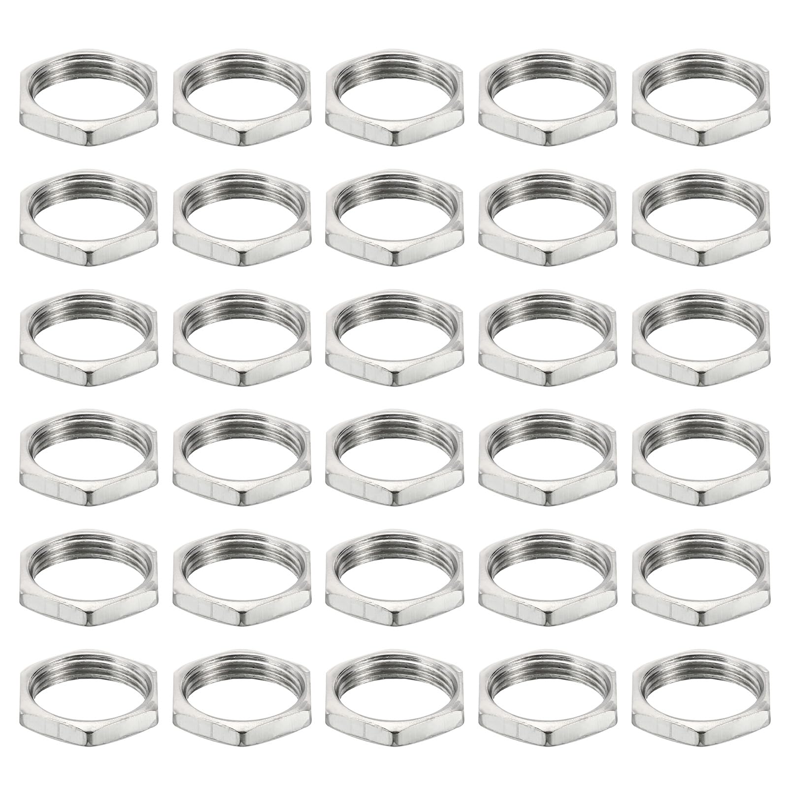 PATIKIL M12x0.75 Steel Hex Nuts, 50 Pack Metric Thread Zinc Plated Finished Hardware Nuts Screw Bolt Fasteners for Lamps Machinery Repair 3mm Height