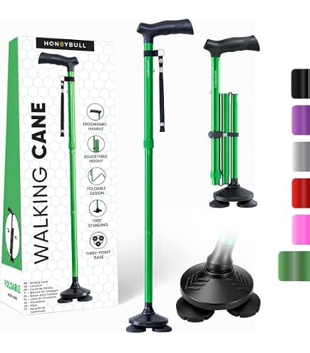 Amazon.com: Quad Cane Adjustable Tetrapod Walking Stick with Four