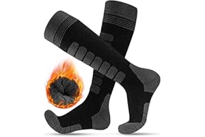 KEECOW Merino Wool Ski Socks for Men & Women Multipairs, Thermal Warm Winter Snowboard Hunting Outdoor - Knee-high