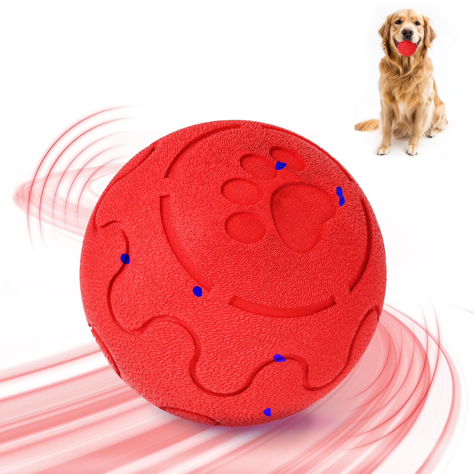 Photo 1 of Shapana Interactive Dog Ball, Smart Dog Toy for Medium and Large Dogs, Automatic Moving, Rotating & Bouncing, E-TPU Material, IP54 Waterproof, Motion-Activated Dog Stimulation Toy to Keep Them Busy