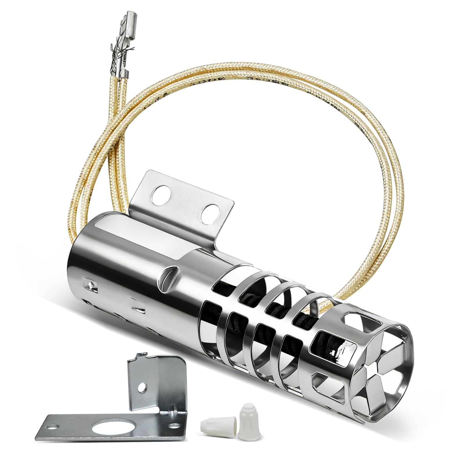 Photo 1 of *MINOR DAMAGE - USED*
WB2X9154 Round Gas Range Igniter, Compatible with (GE) JGBP32GEL1/JGSP21GEP1/JGBP30AEW1AA, Replacement WB13K10027/WB13K1/WB13K04/PS243425, XL44 Round Gas Stove Igniter (3-1/2" Long, 120V, 2.5-3.0A)