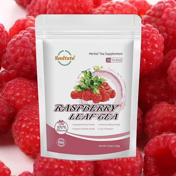 SMLTSTE 30 TEA BAGS ORGANIC DRIED RASPBERRY LEAF TEA,RED TEA NATURAL HERBAL TEA TO KEEP KIDNEY HEALTHY AND LIVER PROTECTION(4.23OZ/BAG)