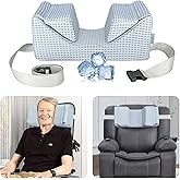 AOSSA Wheelchair Headrest for High Back Wheelchair &amp; Recliner - Adjustable U Shaped Head Support Pillow with Cooling Fabric, Medical Neck Stabilizer Foam Wedge Positioner for Adults, Geri Chair &amp; Sofa
