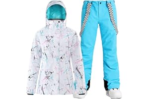 IMPHUT Women's Ski Jackets and Pants Snowboarding Snowsuit Coat Warm Hooded Waterproof Windproof Insulated