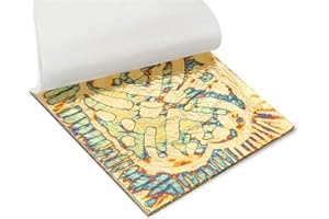 Sekonow Variegated Gold Leaf Sheets 50pcs, Colorful Imitation Gold Foil Sheets Paper Booklet for Art Craft Painting Gilding Decoration, 5.5" x 5.5", Heart