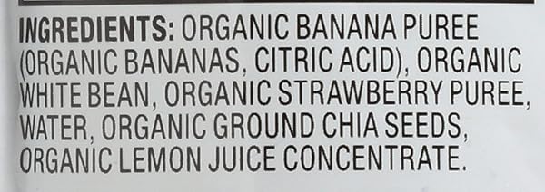 PLUM ORGANICS ORGANIC MIGHTY BANANA WHITE BEAN STRAWBERRY CHIA, 4 OZ