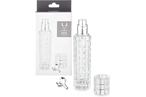 Viski Martini Atomizer, Vermouth or Bitters Cocktail Mister, Glass & Stainless Steel Bar Tool, 30 ml