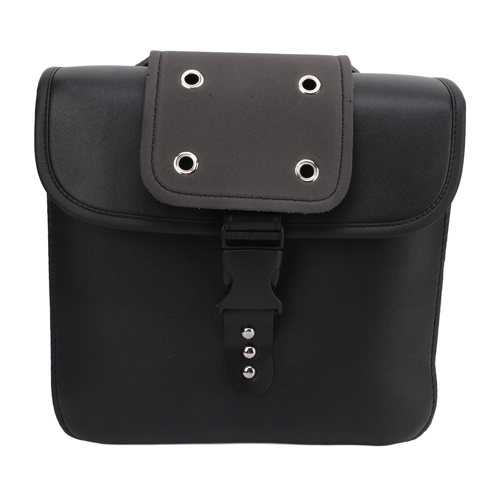 KIMISS Motorcycle Tail Bag Motorcycle Side Bags Motorcycle Side Saddle Bags Motorcycle Side Leather Bags Motorcycle Saddle Bags Leather Classic Retro Tool Bag Cruise Vehicle Bag Black