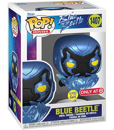 Funko Pop Heroes #410 - Blue Beetle Day Of The Dead Glow In Dark Chase (GameStop Exclusive)