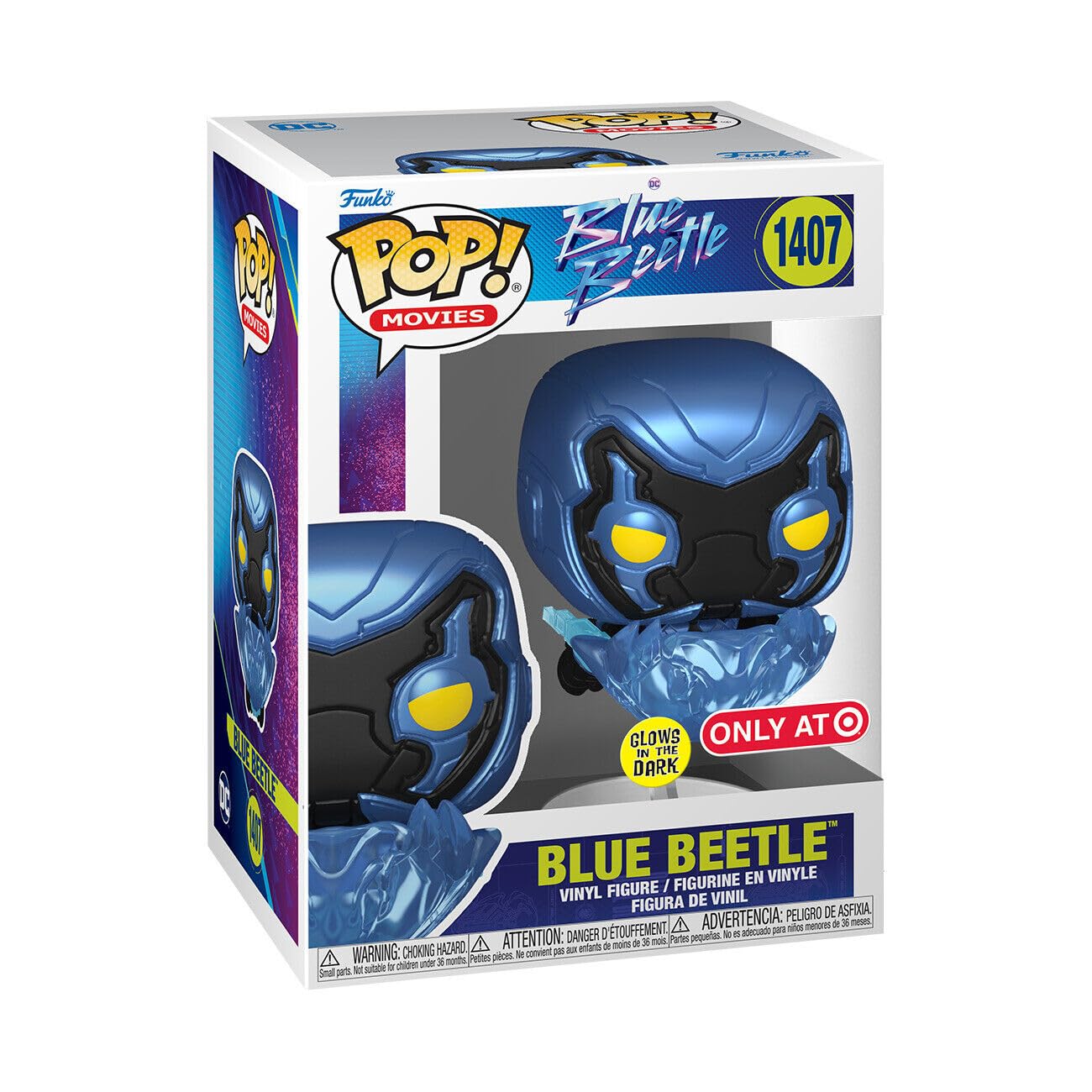 Pop! Blue Beetle (2023) - Blue Beetle in Flight Glow-in-The-Dark Exclusive