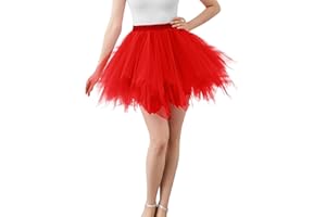 ChicWind Womens Colourful Halloween costumes Puffy Tutu Layered Tulle Petticoat Skirt for Party