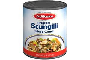 LA MONICA LaMonica Fine Foods Scungilli (Sliced Conch), 29 oz – Wild Caught – Ready to Eat – Premium Quality Seafood for Salads, Pasta & Italian Recipes