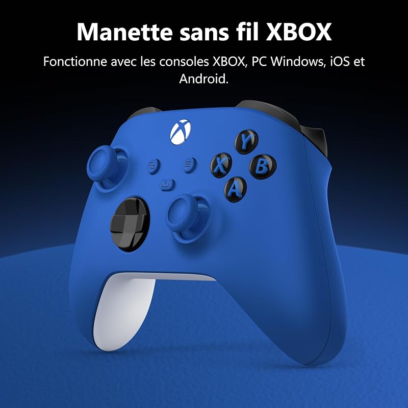 Manette sans fil Shock Blue Series X|S, One, PC, téléviseurs, mobiles et plus