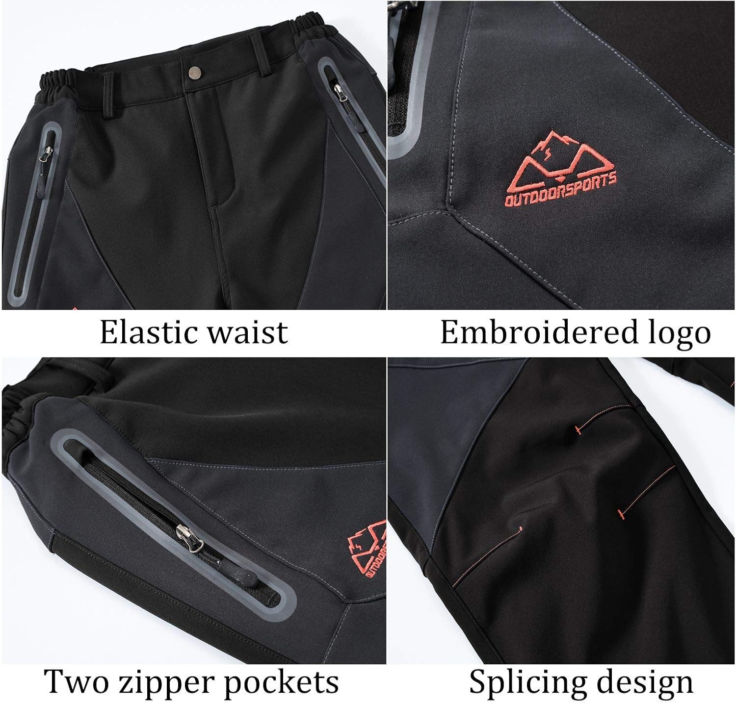 Rdruko Women's Waterproof Windproof Fleece Lined Warm Hiking Ski Snow Insulated Pants: Clothing