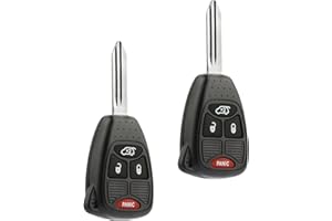 Car Key Fob Keyless Entry Remote fits 2004-2008 Chrysler Pacifica / 2005-2007 Jeep Liberty (M3N5WY72XX 4-btn, Set of 2)