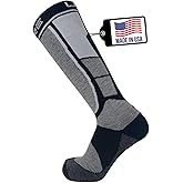 Pure Athlete Alpaca Wool Ski Socks - Made in USA, Winter Weather Lightweight Skiing and Hunting Socks for Men and Women