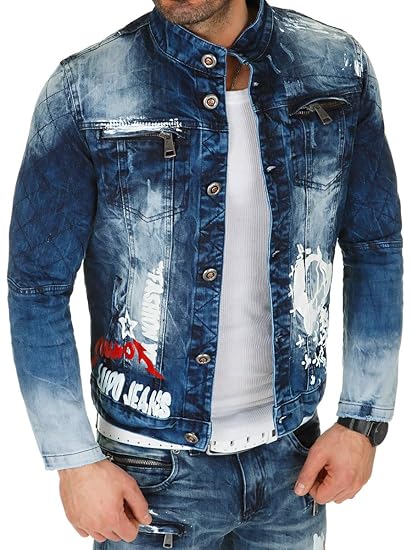 Kosmo Lupo Herren Jeansjacke Jeans Jacke Denim