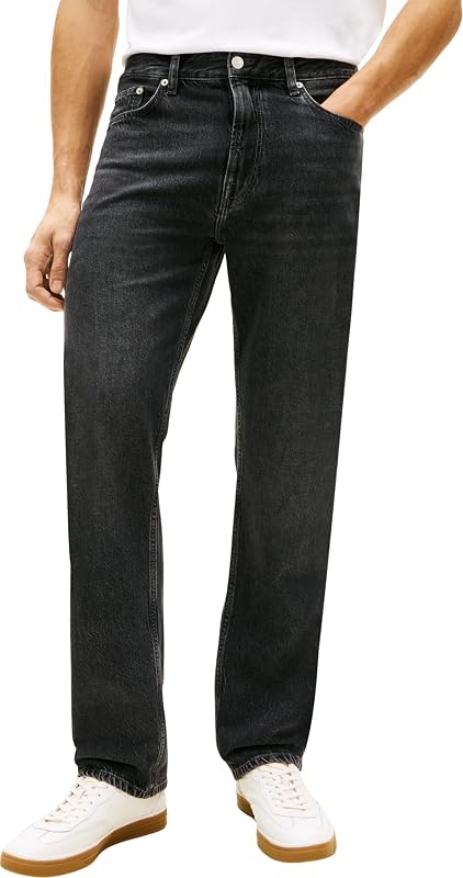 Uomo Jeans Regular Straight Dover in Cotone, Nero (Dex Black), 35W/36L