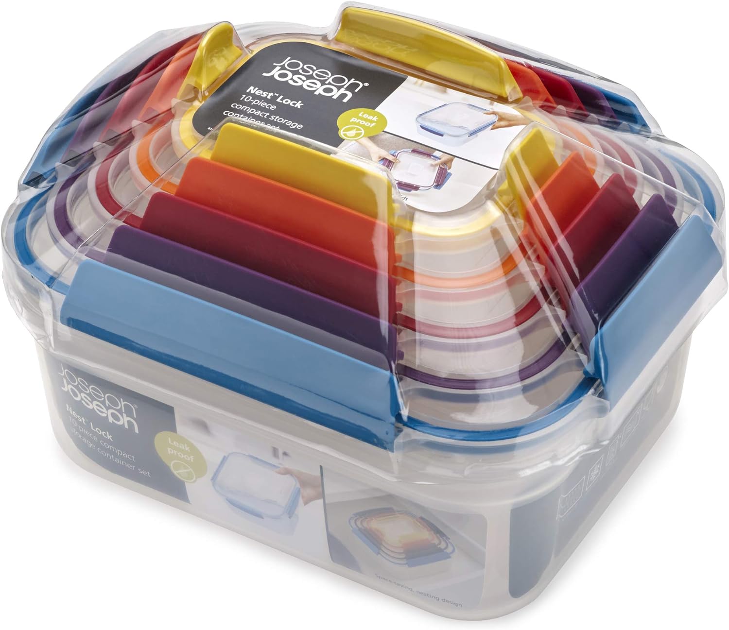 Joseph Joseph Nest Lock Plastic Food Storage Container Set w