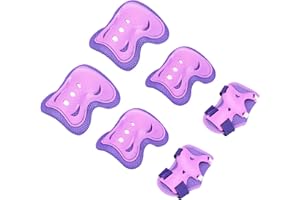 DSCD Knee Pad for Kids Youth: Toddler Elbow Pads for Aged 3-14 - Wrist Guards Protective Gear Set for Roller Skates Cycling B