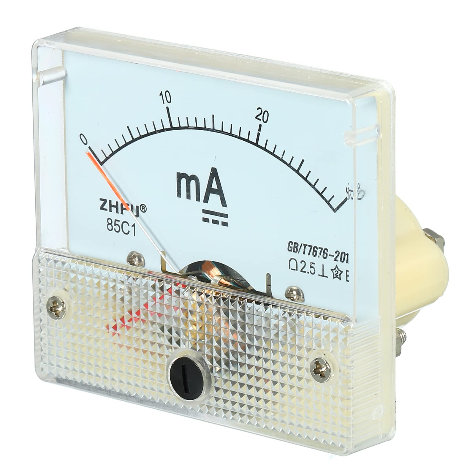 YOKIVE Analog Panel Ammeter, Ampere Meter Current Tester, Great for Office, Art, Home, Daily Use (DC 0-30mA)