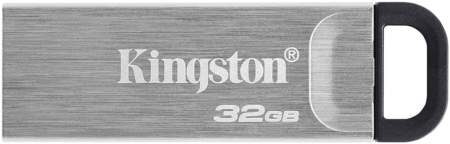 Kingston 32GB DataTraveler Kyson High Performance up to 200MB/s USB 3.2 Metal Flash Drive DTKN/32GB Bundle with (1) GoRAM Black Lanyard (32GB, 5 Pack)