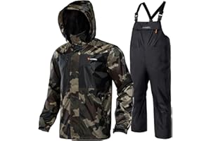 Rodeel Waterproof Jacket and Overalls Set Waterproof Rain Jacket Bid Suit Ultimate Protection for Outdoor Adventures