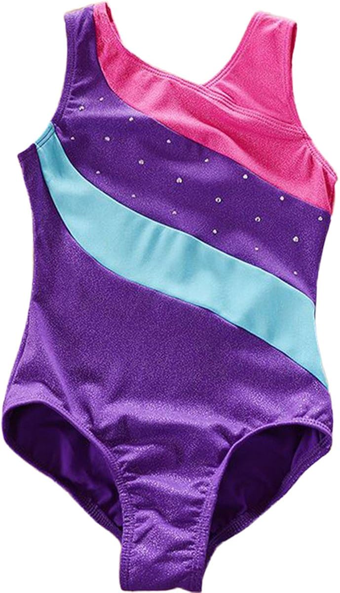 Girls Sleeveless Dance Leotard Athletic Sports Bodysuit