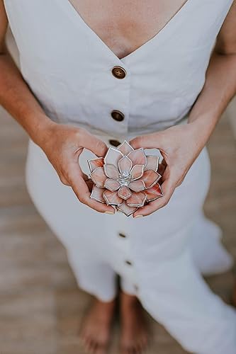 Wedding Ring Dish Engagement Ring Holder Light Pink Stained