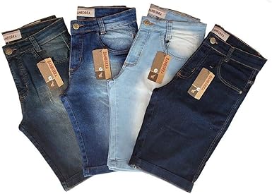 bermuda masculina jeans com lycra