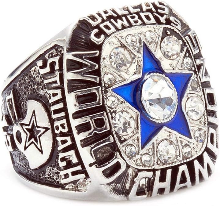 FNJED Mens Ring 1971 Dallas Cowboy Copper Champion Ring Stainless Steel Ring,Size T Amazon.co