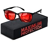 TIJN Blue Light Glasses for Men Women - Red Light Glasses for Computer Gaming - Dual AR Coating Lens - Screen Fatigue & UV Protection