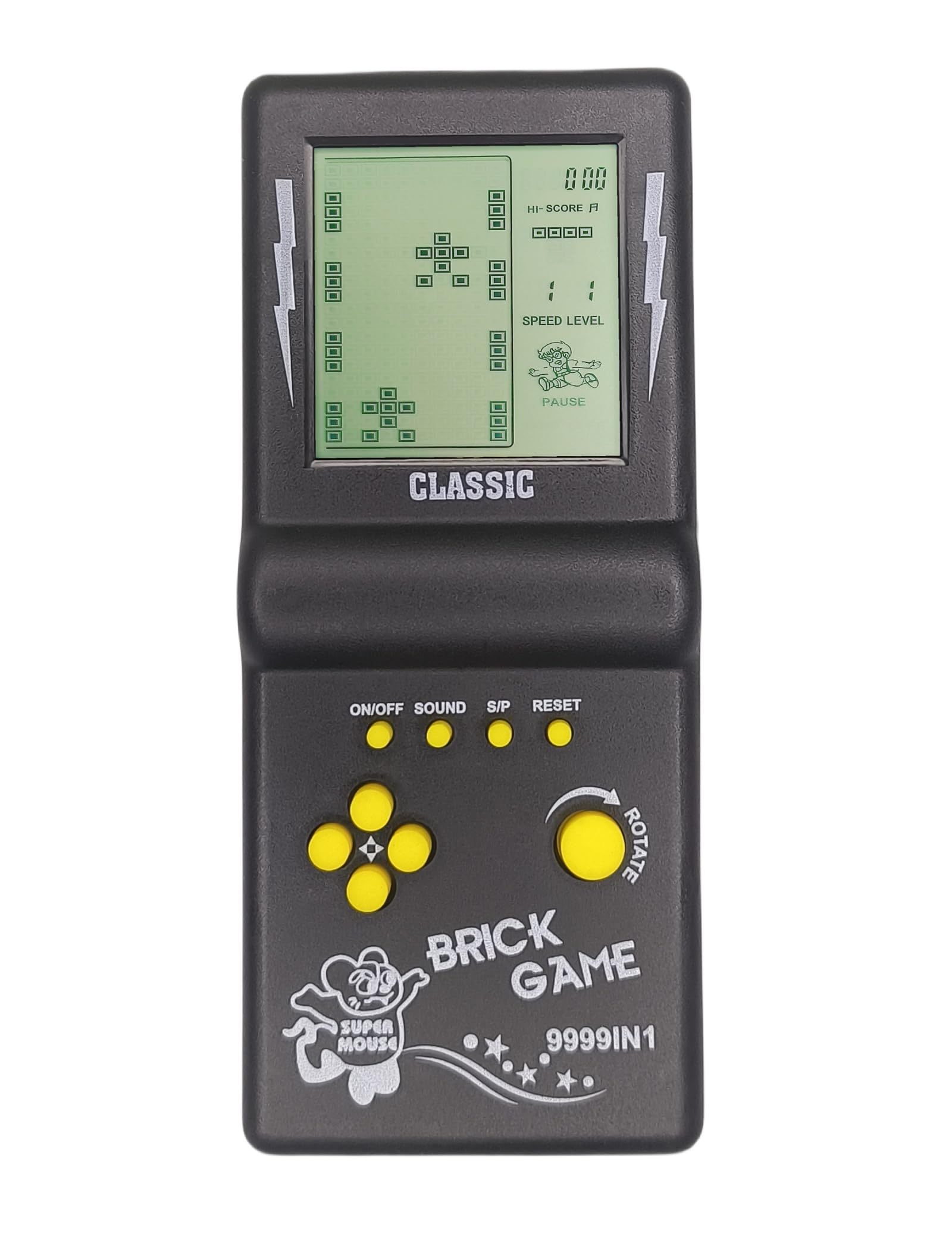 CZT Nostalgic Cube Brick Game console Big Screen Built-in Retro 999 in 6 Block game Indoor/outdoor Handheld console Portable Electronic Brick games Children/Students/Boyfriends