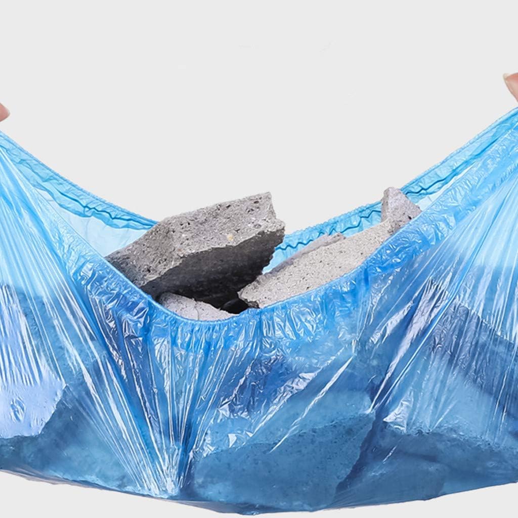 blue plastic overshoes