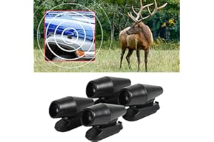 8sanlione Deer Warning Whistle for Car with Extra Tapes, 4 Pack Save Deer Whistles Repellent Devices, Animal Alert for Cars Vehicles Motorcycles (Black/4PCS)