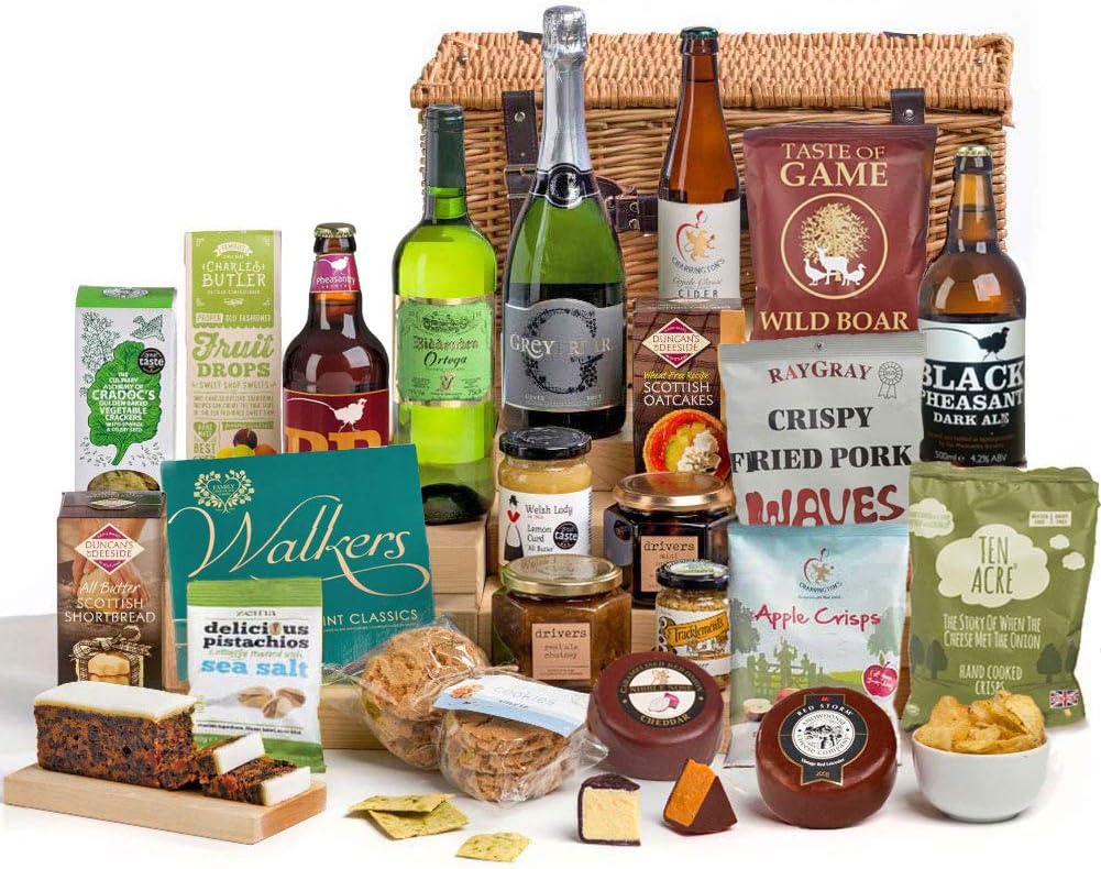 Pride of Britain - British Food, Wine & Beer Hamper Basket- FREE UK Delivery