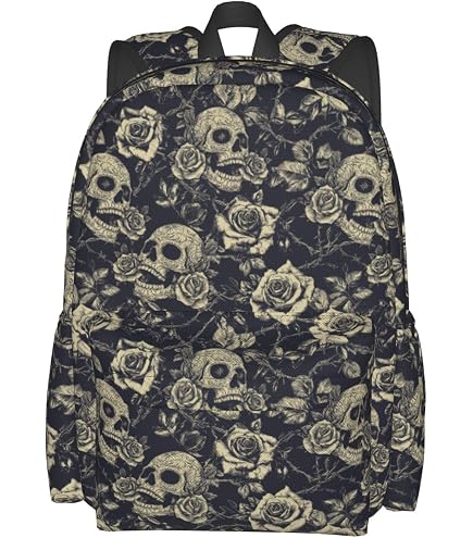 Amazon.com: FYCFSLMY Gothic Rose Blood Skull Laptop Backpack