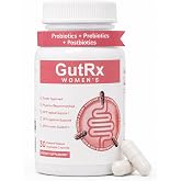 GutRx Women's &ndash; Probiotic for Women with Cranberry, D-Mannose &amp; Prebiotics &ndash; 28 Billion CFU to Support Vaginal, Urinary &amp; Digestive Health &ndash; Lactobacillus, Bifidobacterium, Vegan, 30 Capsules